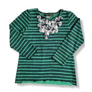 Morgan & Milo 5 Girls Penelope Ruffle Striped Shirt